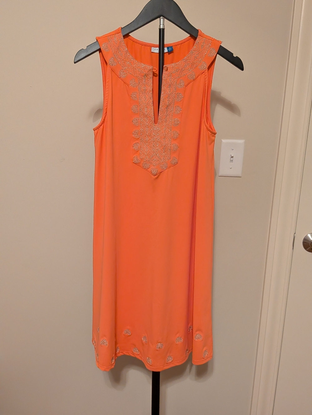 Cabana Life Bright Orange Sleeveless Shift